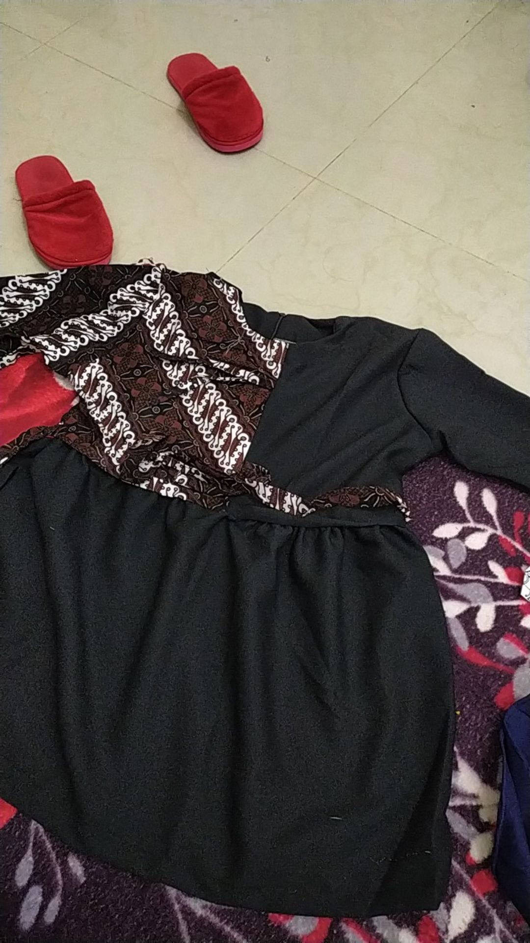 Tey-17 Batik Wanita Asj Sa Hrb026 Kenongo Kemeja Tosca Pendek
