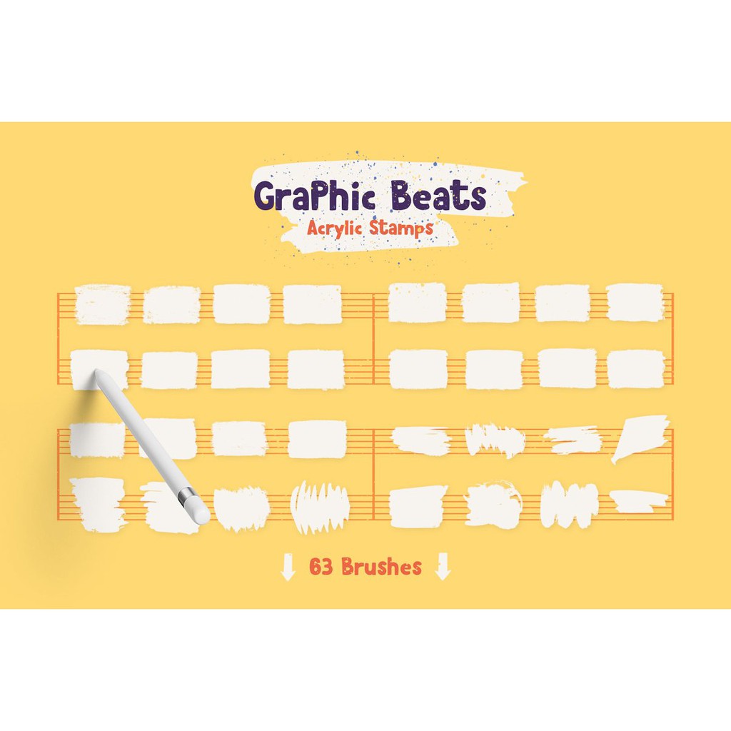 Procreate Brush - Graphic Beats Fun Brush Stamps for Procreate