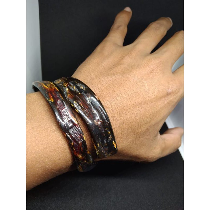 gelang akar Bahar merah kristal size sedang