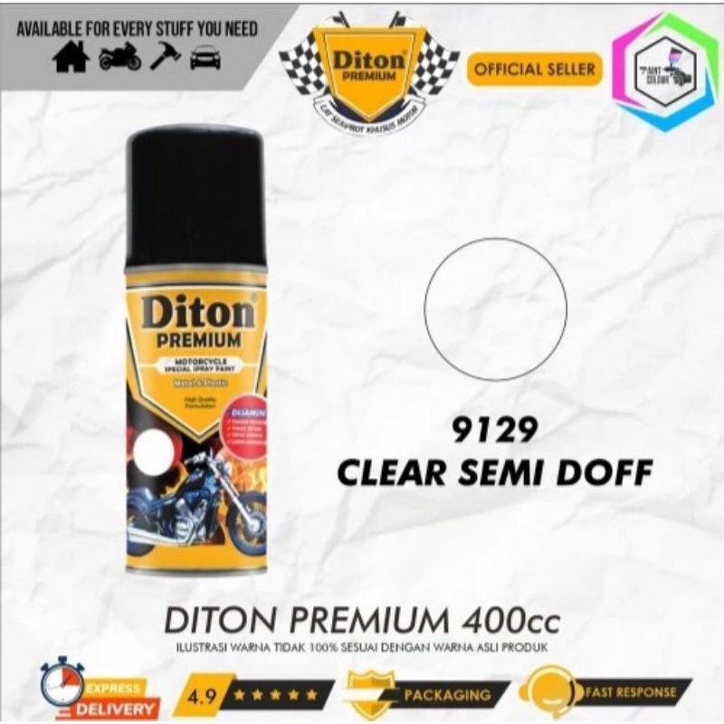 DITON PREMIUM / CLEAR SEMI DOFF 9129 / CAT SEMPROT WARNA STANDAR SOLID COLORS