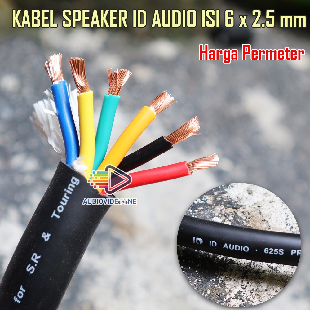 Kabel Speaker ID AUDIO 6 x 2.5 mm Kabel Spiker Isi 6 Original Permeter