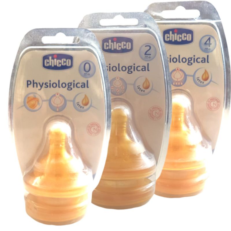 CHICCO Physiological Latex Isi 2 pcs [ WIDE NECK ]