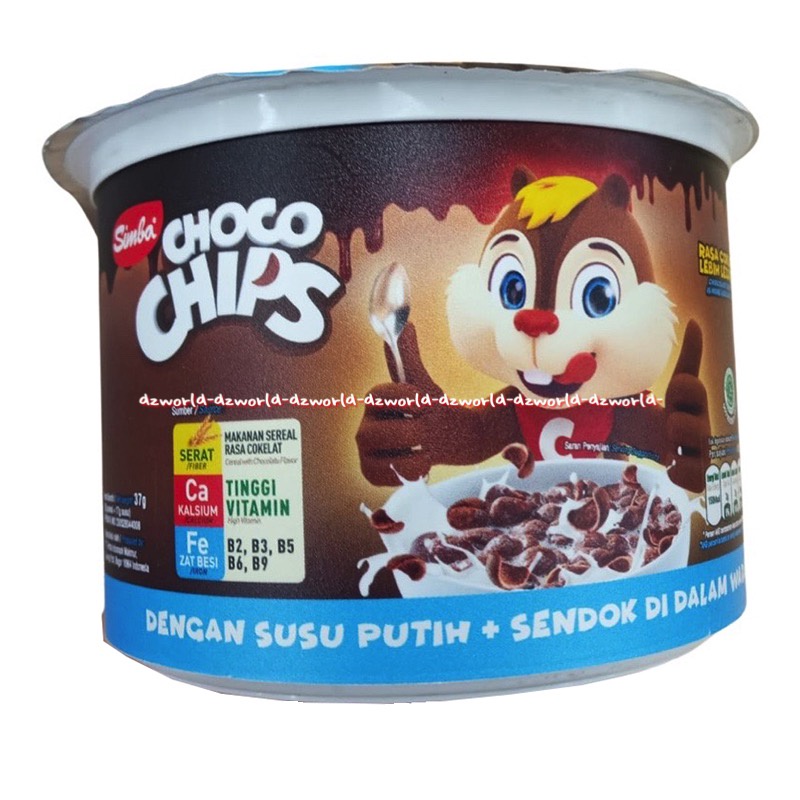 Simba Choco Chips Susu coklat choco milk cup Sereal Simba Mangkok Simbachoco