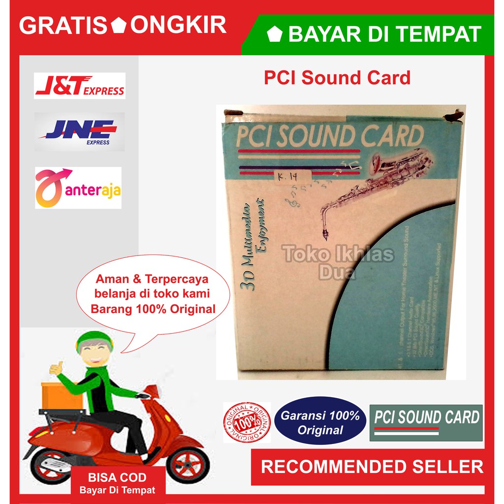 PCI SOUND CARD / PCI / Sound Card Komputer / USB Sound Card