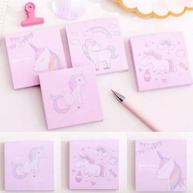 

Sticky Notes Tebal Karakter Unicorn Memo