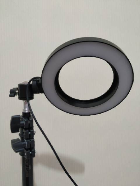 Lampu Ring Light LED Kamera 8W 6 Inch+ light stand tripod 180cm