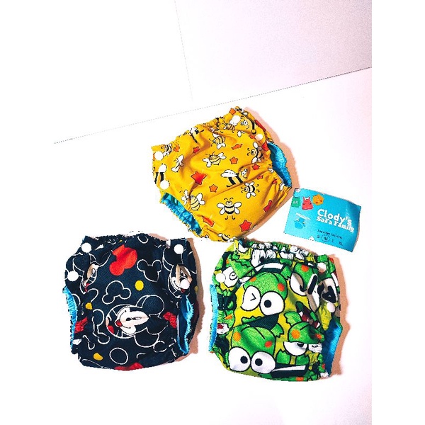 Popok Bayi Kancing Kain Cloth Diaper Clodi Bayi ( Cover + Insert)