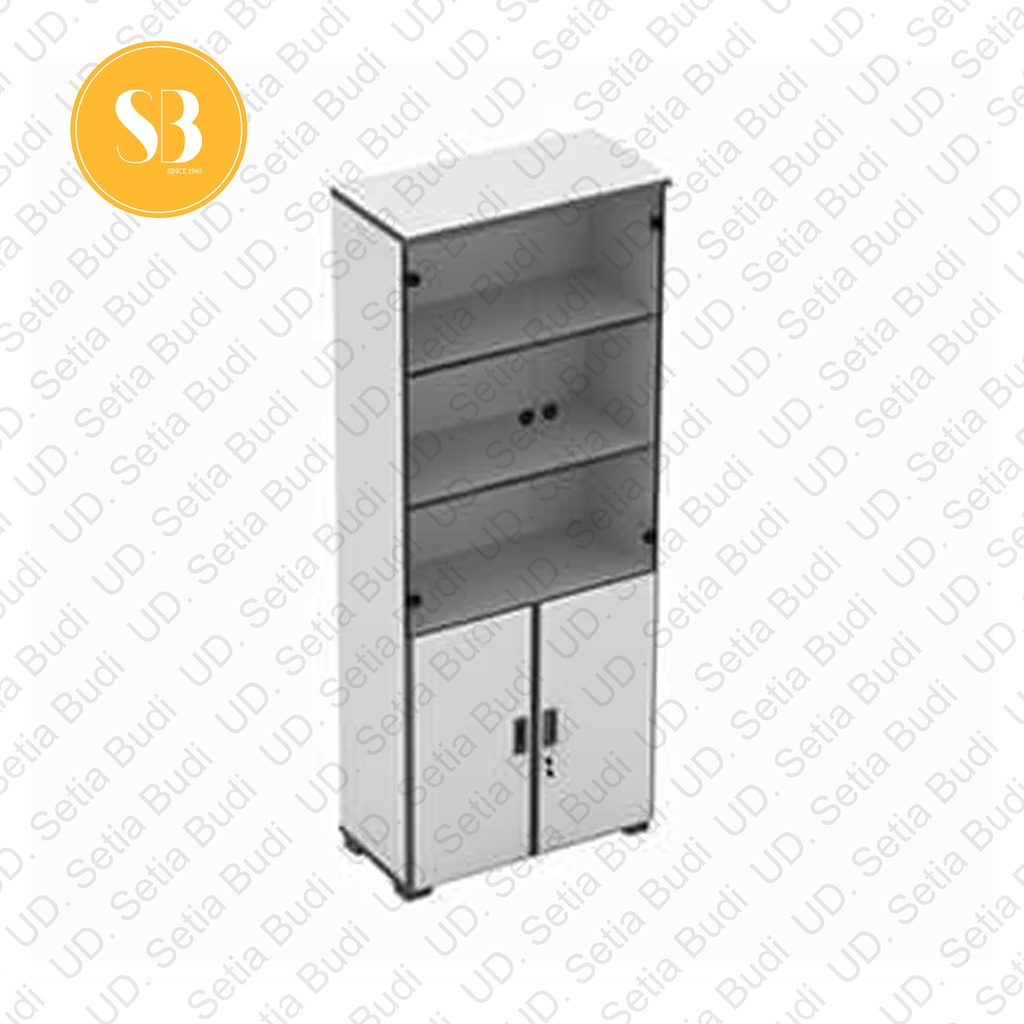 Lemari Arsip /  Filing Cabinet + Pintu Kaca Modera HC-478 M-Class