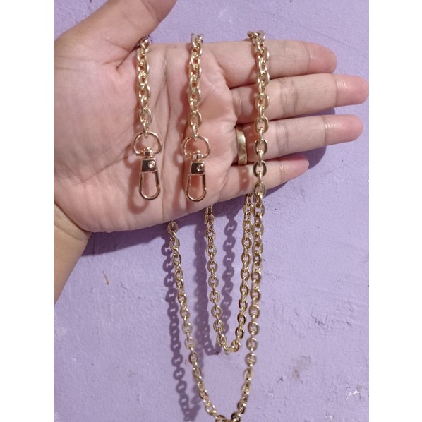 Rantai Tas Sling Kecil Rosegold/Gold Besi