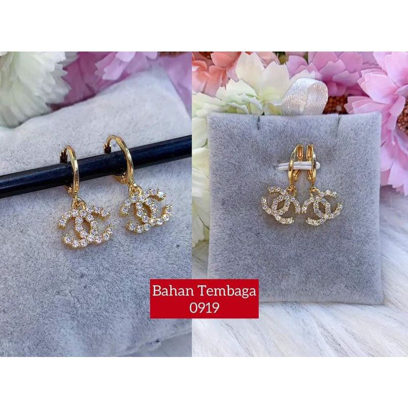 Anting Jepit CnL Lapis Emas 18k