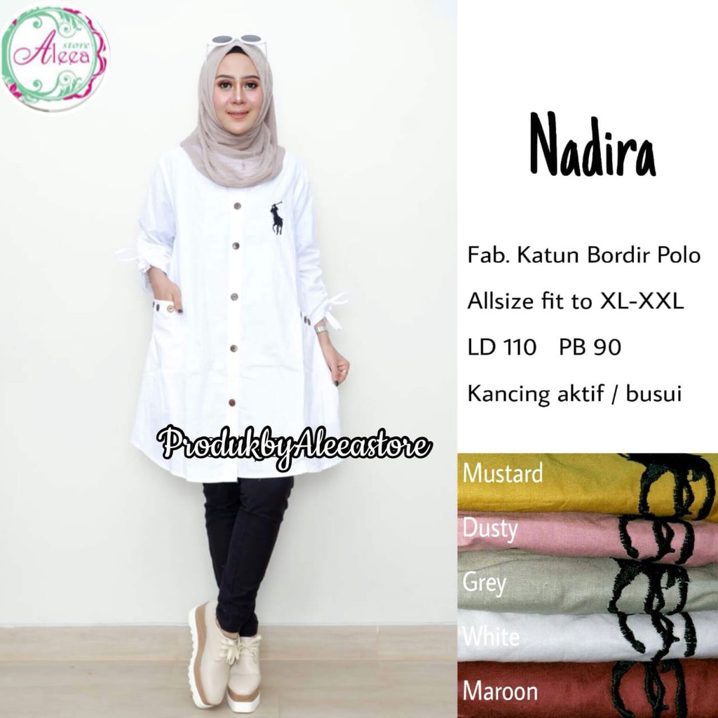 Nadira Kemeja By AleeasStore| Suplier Hijab Solo| Grosir