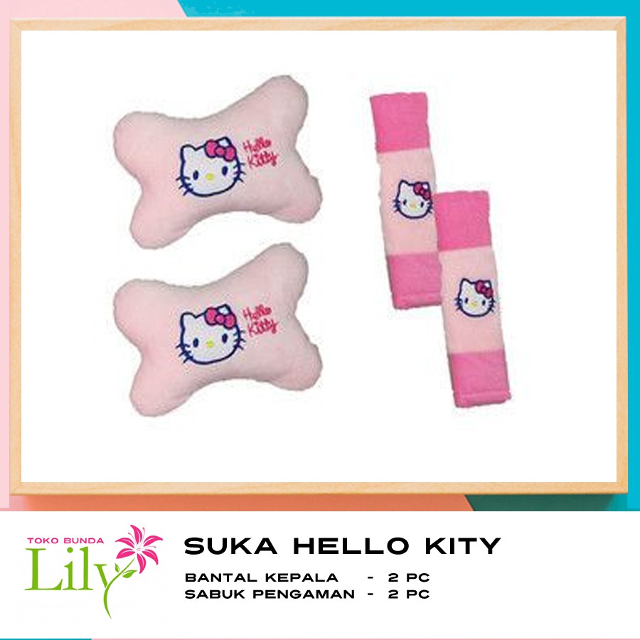 Suka Hello kitty Aksesoris Bantal mobil Hello kitty 2 in 1