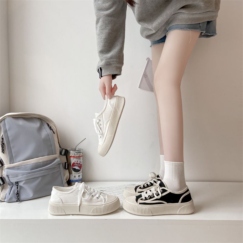 [GROSIR][COD] SEVEN_DAY SEPATU SNEAKERS WANITA KOREA IMPORT CASUAL KANVAS SHOES PUTIH FQ-58