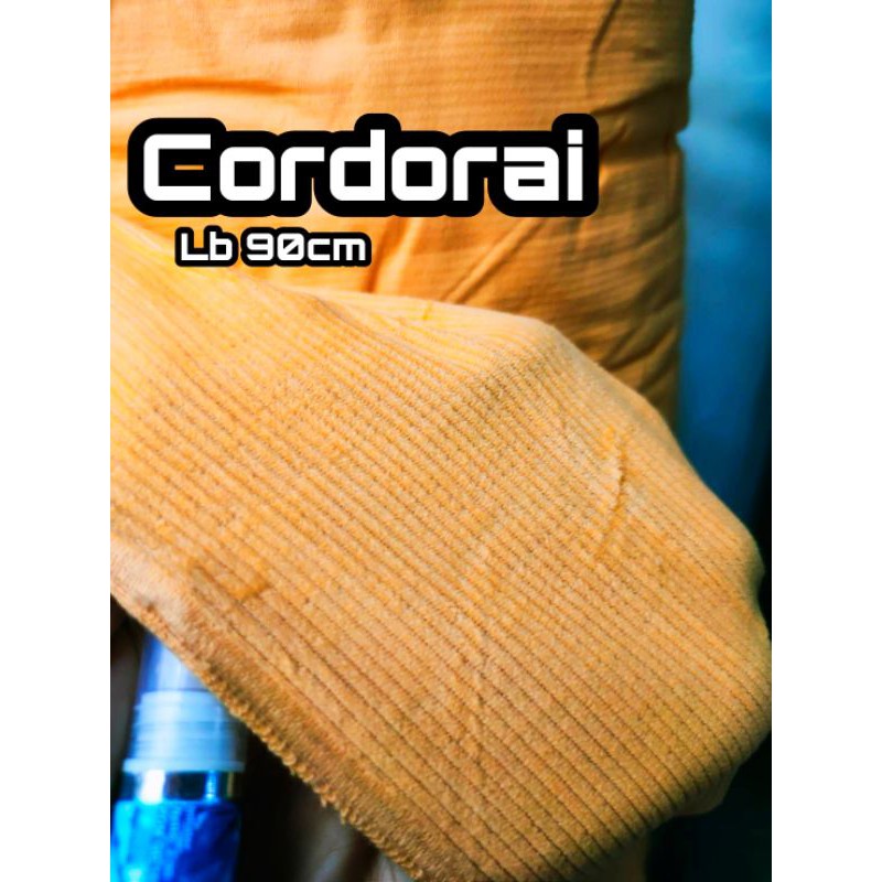 bahan kain katun cordorai gordorai orange yard gulungan