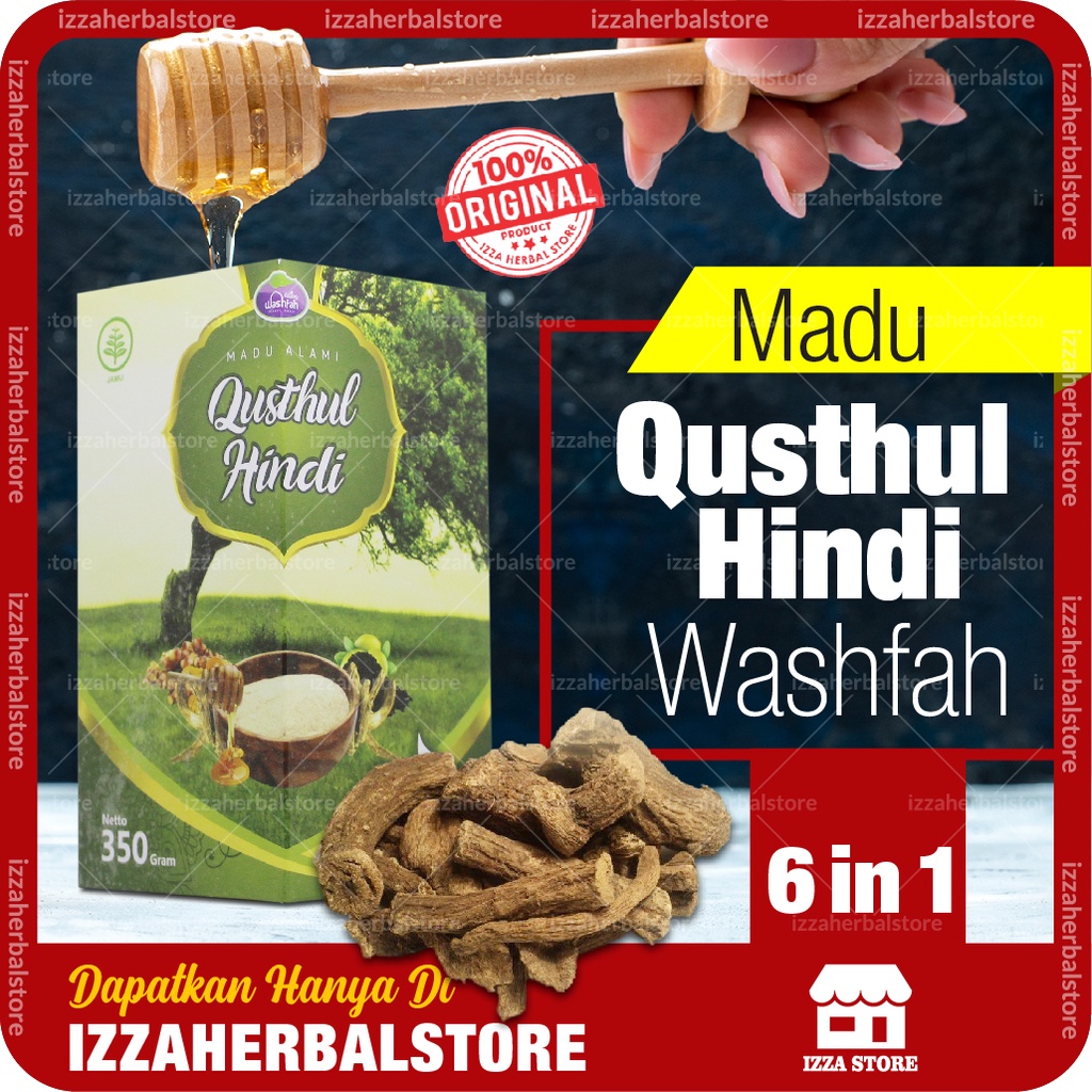 

MADU QUSTHUL HINDI Washfah 6 In 1 Mix Herbal 350 Gram Qist Al Hindi Alami Qusthul Al Hindi ORIGINAL