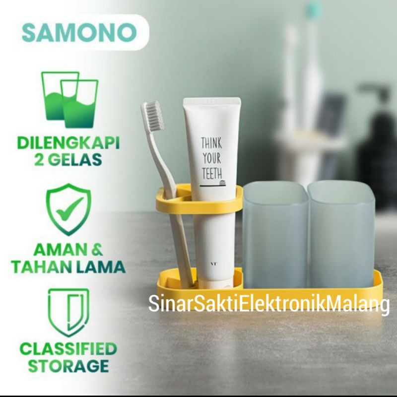 Samono Tempat Sikat Gigi Dan Odol Rak Kamar Mandi Plastik Wastafel