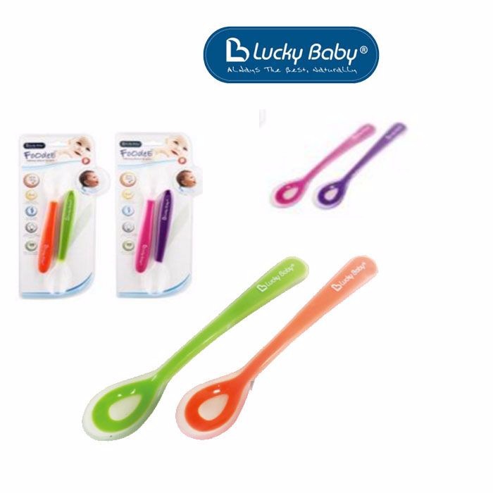 Lucky Baby 609484 Firzt Baby Silicone Weaning Spoon / Sendok Makan