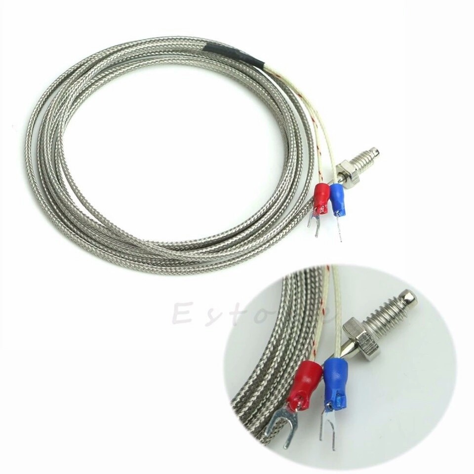 Screw Probe Temperature Sensor Thermocouple K Type 0-400 Deg 2m Cable