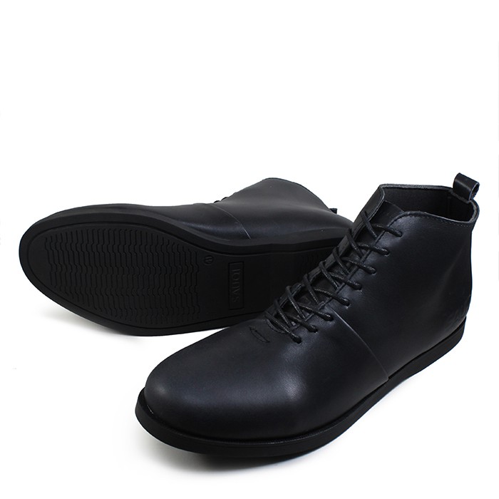 BIG SALE BRANDED !! Sepatu Pria Boots Sauqi Signore Black kulit asli