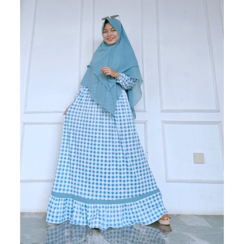 Gamis Misbee kotak Set khimar ceruty | Misbee Premium | aikogamis