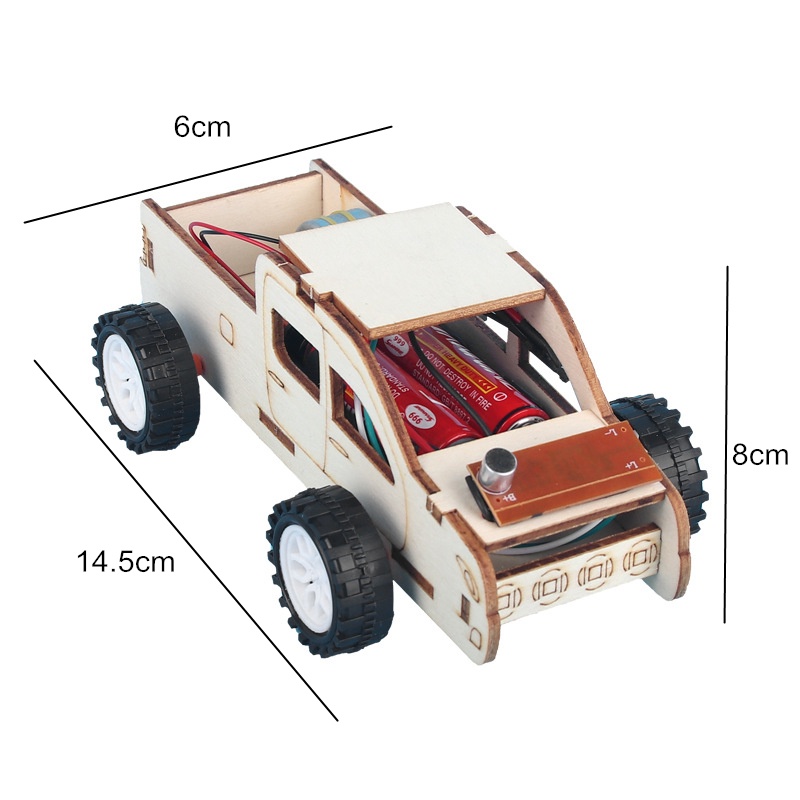 Mainan Mobil Rakit Elektrik DIY Dengan Kontrol Suara Untuk Edukasi Sains Anak