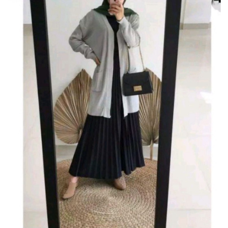 Long cardy BELLE OVERSIZE sweater rajut halus