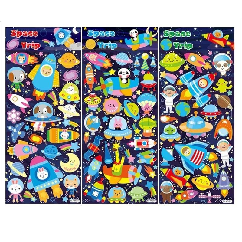 stiker space luar angkasa roket sticker
