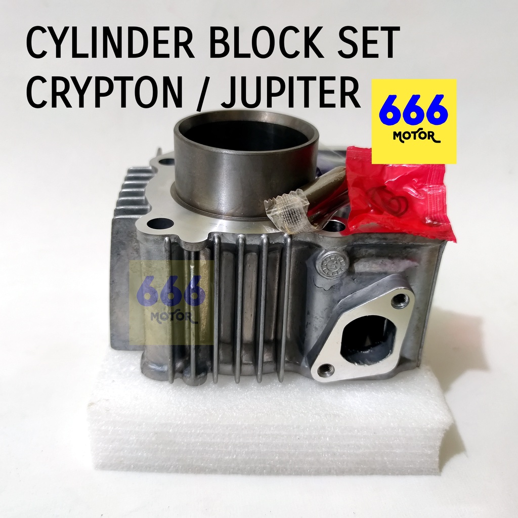 SILINDER BLOK CYLINDER BLOCK SEHER PISTON HEAD  DAN SEHER KIT BORING CRYPTON / JUPITER