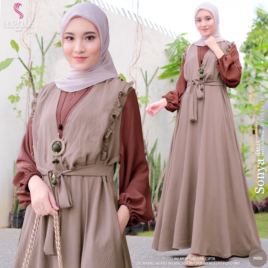 SONYA DRESS GAMIS PESTA SYARI ORI BY SHOFIYA