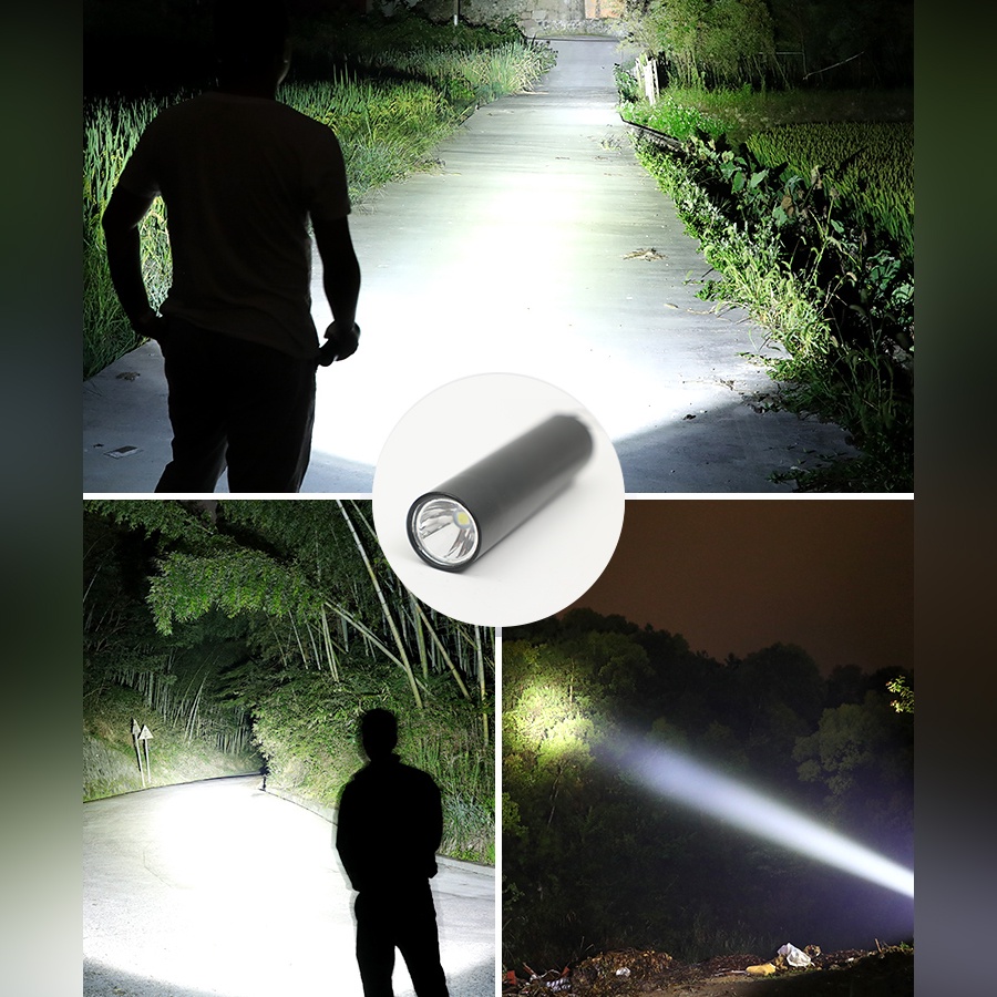 Lampu Senter Led Mini Usb Anti Air Untuk Hiking / Camping / Survival / Darurat