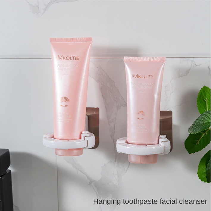 2 Colors Shampoo Bottle Holder / Bathroom Wall Mounted Shower Bottle Hanger / Multi-purpose Broom Mop Storage Rack