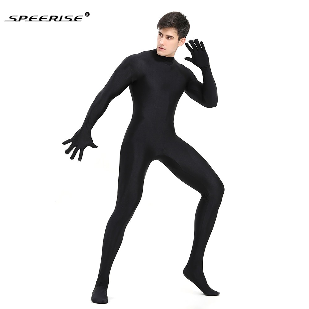 Gratis ongkir SPEERISE Red Spandex Zentai Full Body Skin Tight Jumpsuit Unisex Zentai Suit Bodysuit