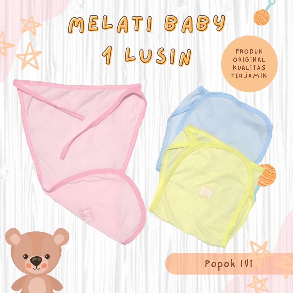 PAKET 1 LUSIN Popok Kain Bayi Baru Lahir Murah Dengan Tali Bagus Bisa Cuci Ulang IVI Newborn