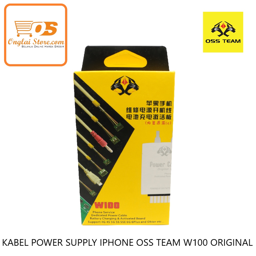 KABEL POWER SUPPLY IPHONE OSS TEAM W100 ORIGINAL