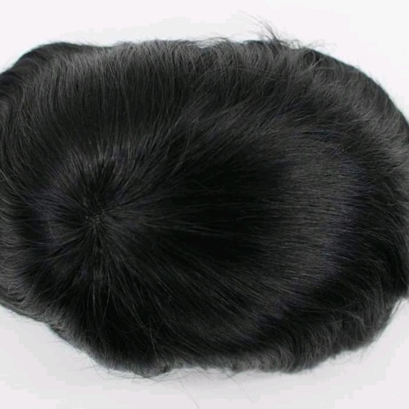 toupee skin toupee human hair wig toupe READY 100% HUMAN HAIR