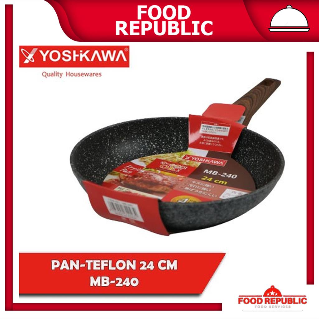 YOSHIKAWA MARBLE FRYPAN 24 CM  ANTI LENGKET MB240 FRYING PAN TEFLON