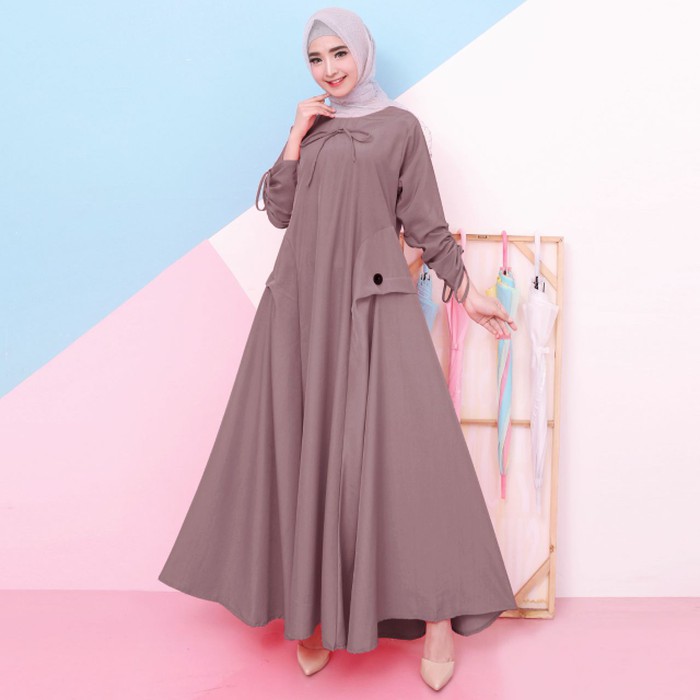 Termurah terlaris di shopee Harnis gamis syari baju muslim misbie misbi pakaian wanita murah AWDF212