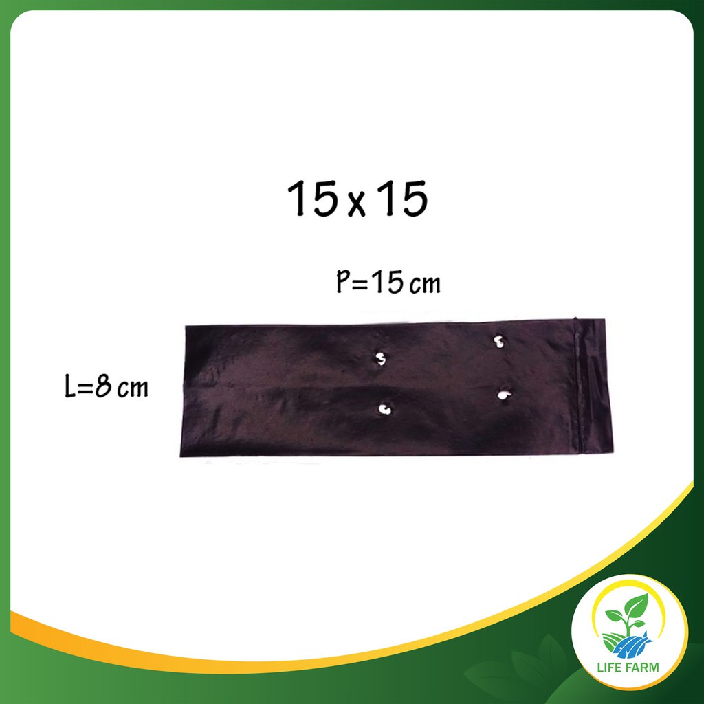 Polybag Ukuran 15x15 (100 gram) - Polibag Tanaman 15x15