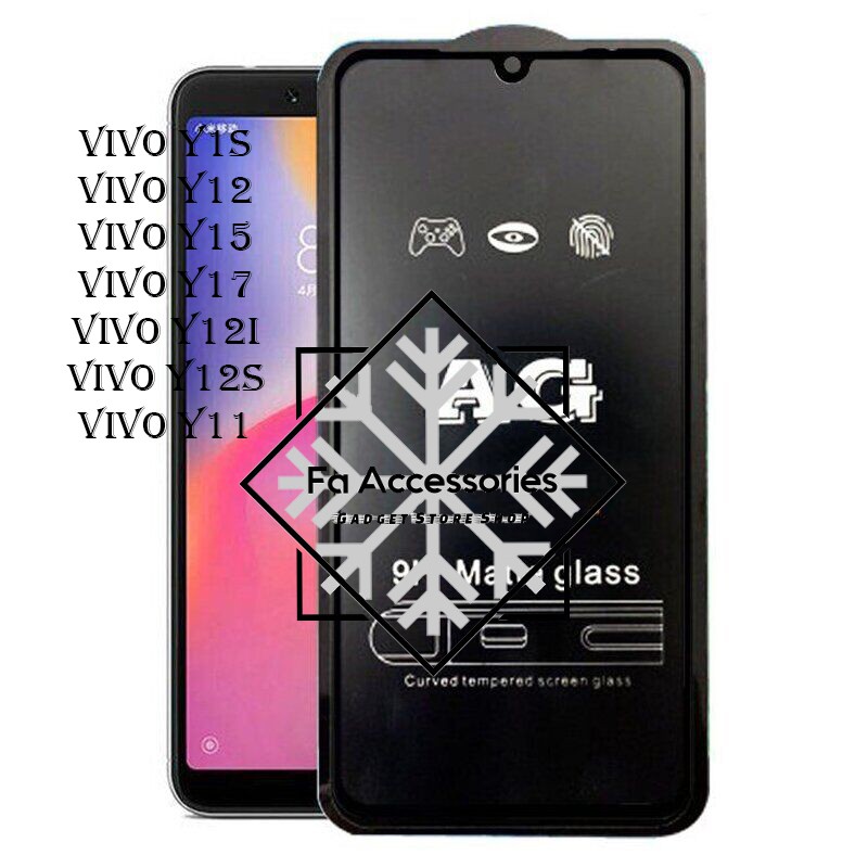 tempered glass matte vivo y1s  y02 y02t y11 y12 y15 y15s y16 y17 y12i y12s y35 y36 s i t anti glear anti gores minyak matte glass