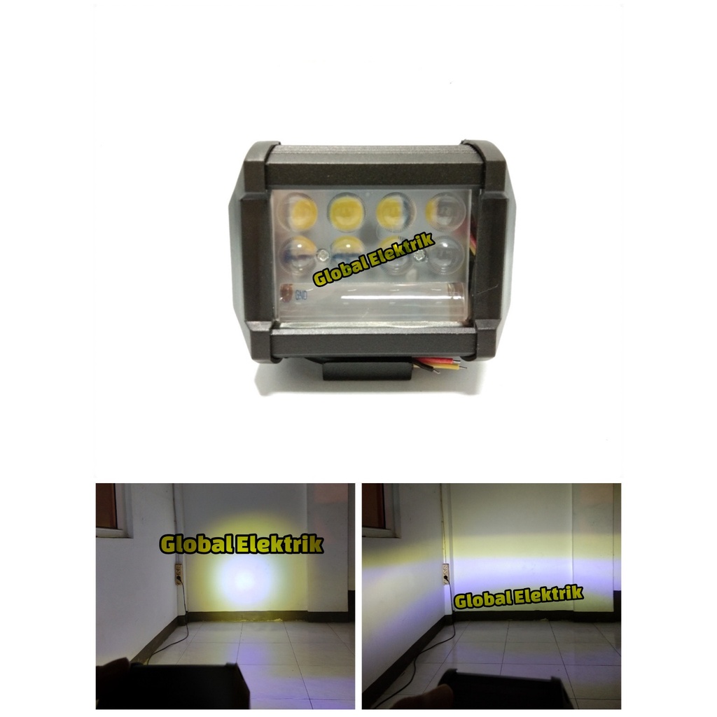 Lampu Tembak Sorot Led 23 Mata Jauh Dekat Myth Cahaya Putih Lampu Sorot Led Motor Mobil