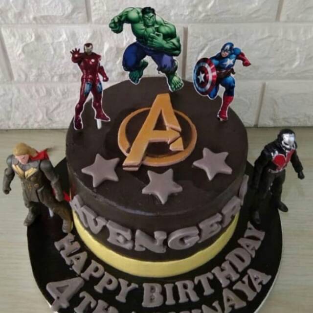 Jual tart karakter/kue ulang tahun/birthday cake/ avengers | Shopee