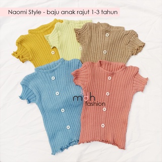 Naomi Style Middle Crop - Baju Rajut Anak Perempuan Lengan Pendek Usia 1-3 Tahun #4