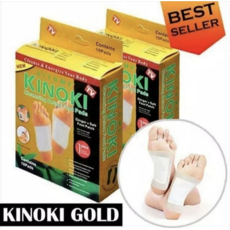 [65gr] KINOKI GOLD 1 BOX ISI 10 PCS KOYOK KAKI DETOX RACUN HERBAL BUKAN SALONPAS