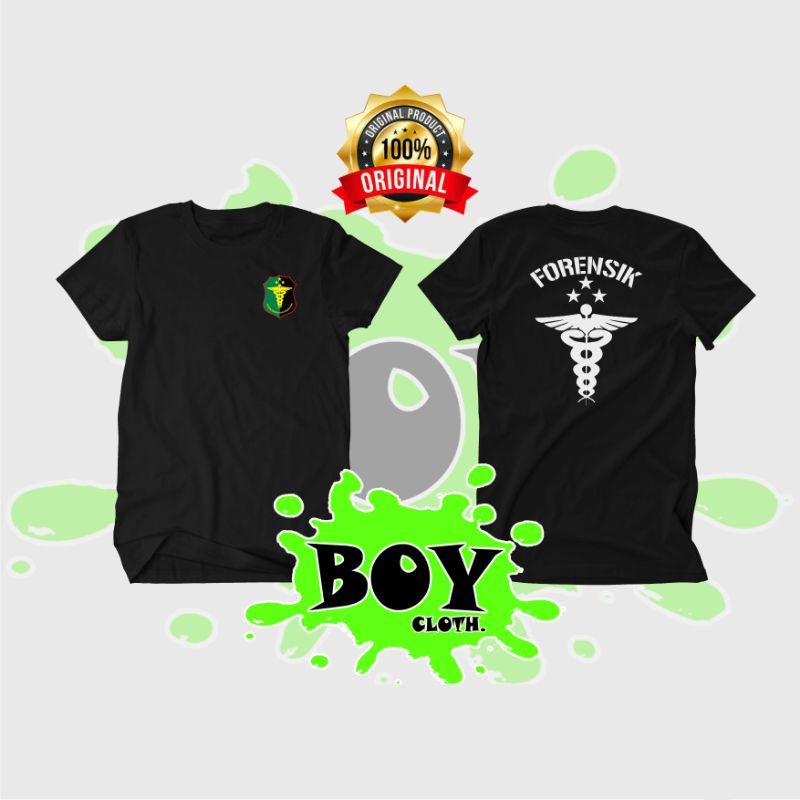 BAJU//KAOS LENGAN PENDEK FORENSIK BAHAN KATUN 24S