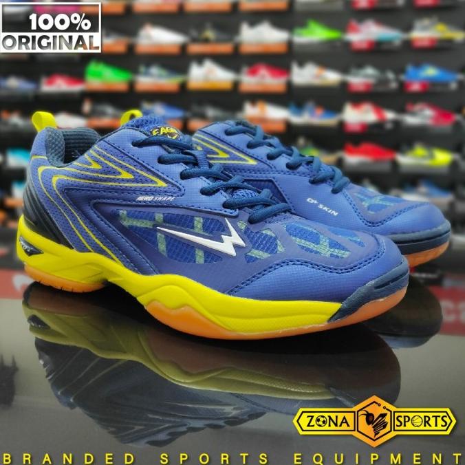 PROMO SEPATU BADMINTON EAGLE COMMANDO 2 BIRU CITROEN AU DFG4546D6H