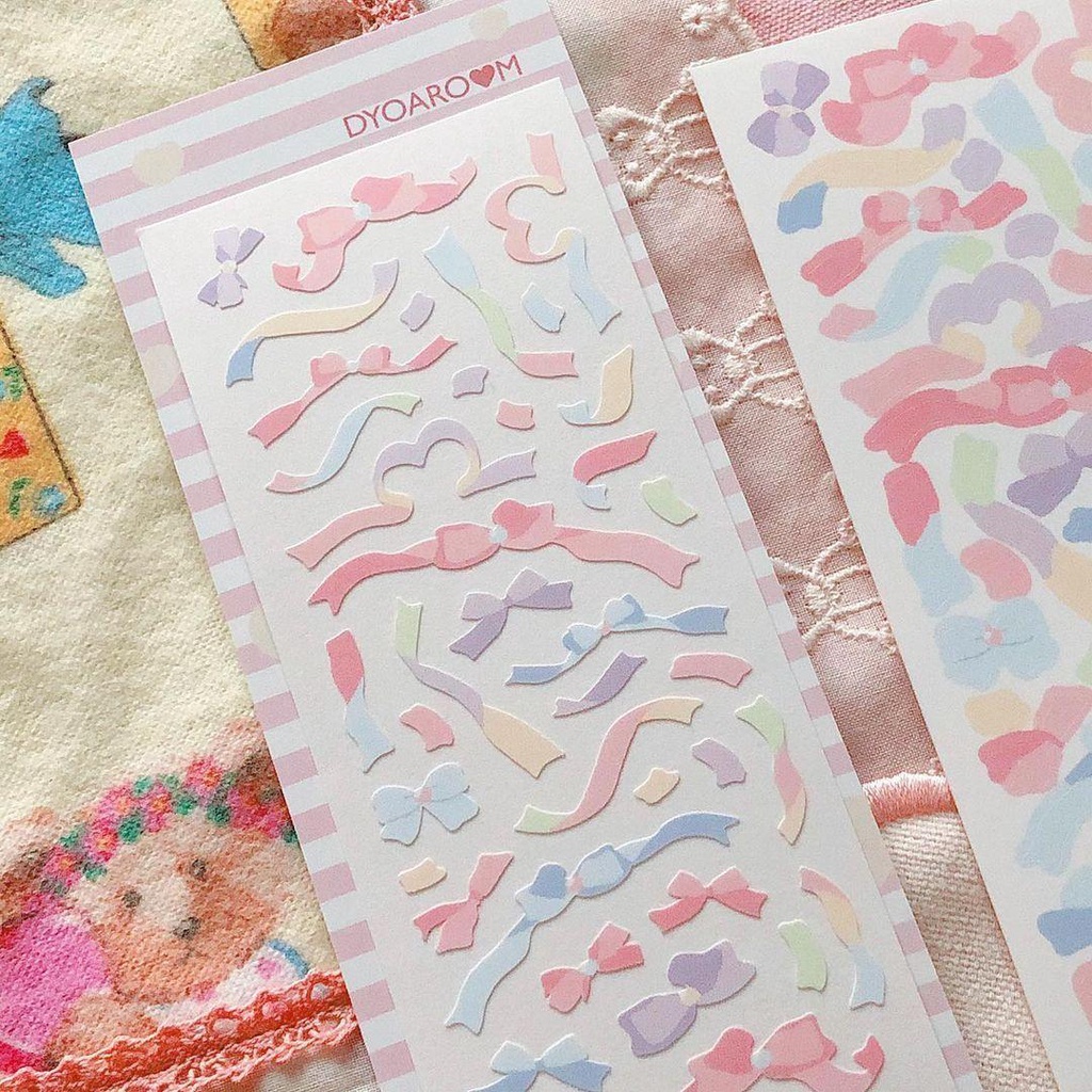 Populer Stiker Korea Kawaii Glitter Perekat Diri Jurnal Telepon Scrapbooking