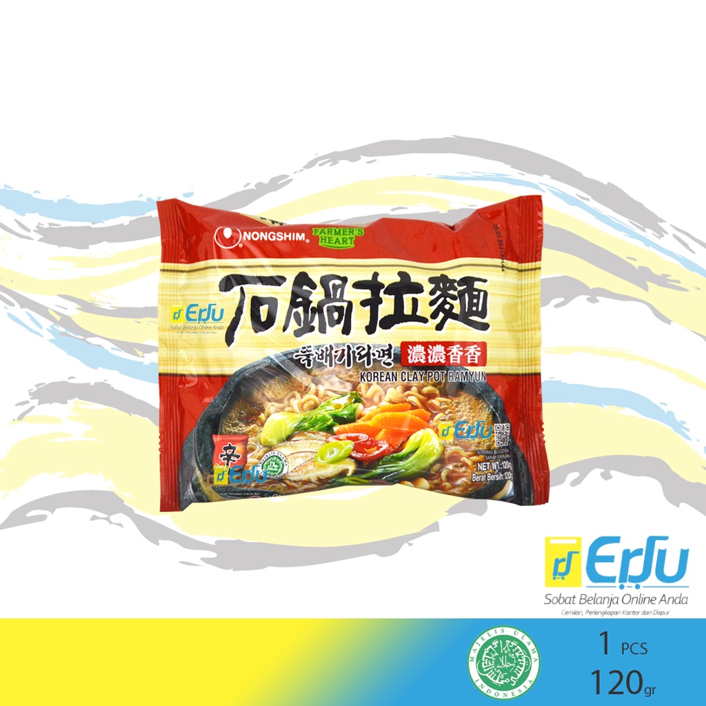 

ECER Nongshim Korean Clay Pot Ramyun Mie Instan Kuah Kacang Kedelai Korea - 120gr