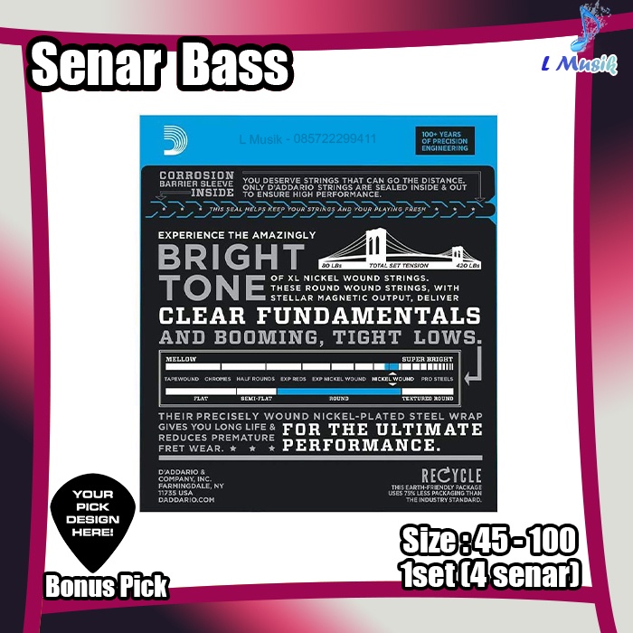 SENAR BASS D ADDARIO 4 SENAR