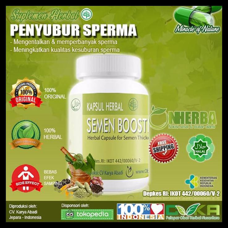 Semen Booster - Suplemen Herbal Kapsul Kesuburan Pria Manjur Topcer