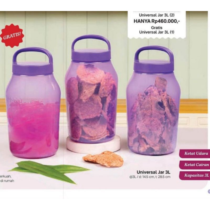 Original Universal jar eceran 1,5L dan 3L (1pcs) Toples lodong kue makanan
